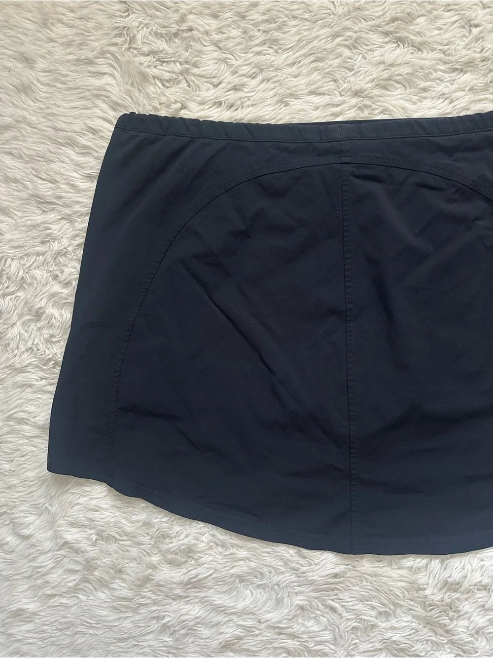 Alo Yoga In The Lead Skirt Mini Skort Adjustable Waistband Athleisure Black